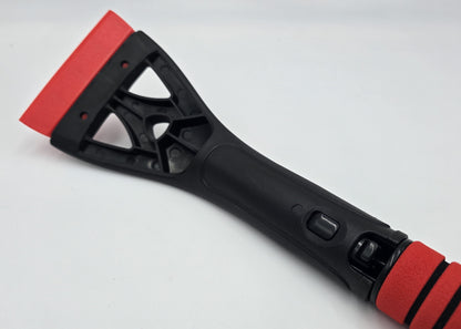 2-in-1 Eiskratzer mit Teleskopstiel – Schneebesen & Schaber, lackschonend 12x80cm