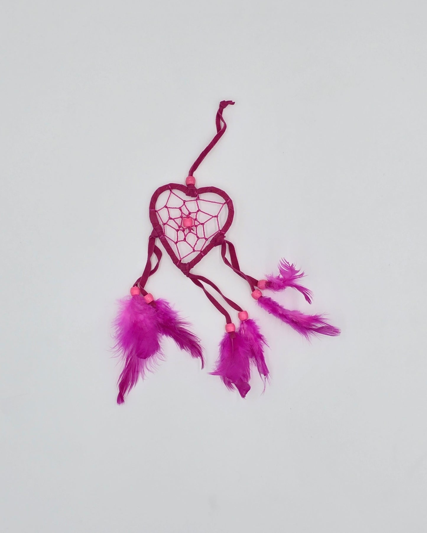Traumfänger Bali 20x7x0,5cm Dreamcatcher lila türkis pink Rückspiegelanhänger