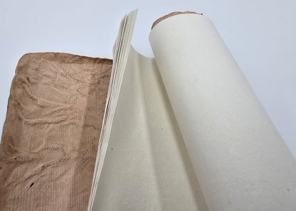 Leather diary, rolled, retro, black, 96 sheets, 21 x 15 cm, travel journal, notebook, sketchbook