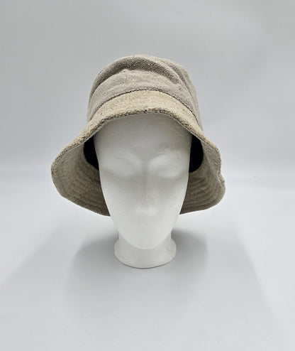 Geflickter Boho-Festivalhut Hanf Baumwolle Hellbraun Natur Nepal Unisex