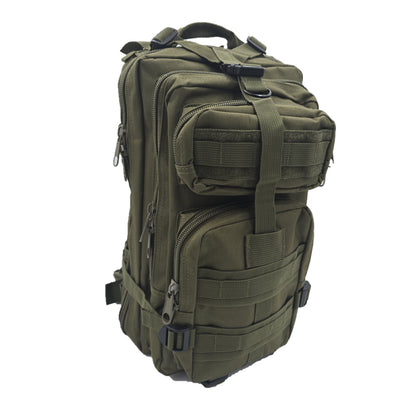 Army-style backpack, 20 liters, camouflage, German Army style, water-repellent, olive green camouflage pattern