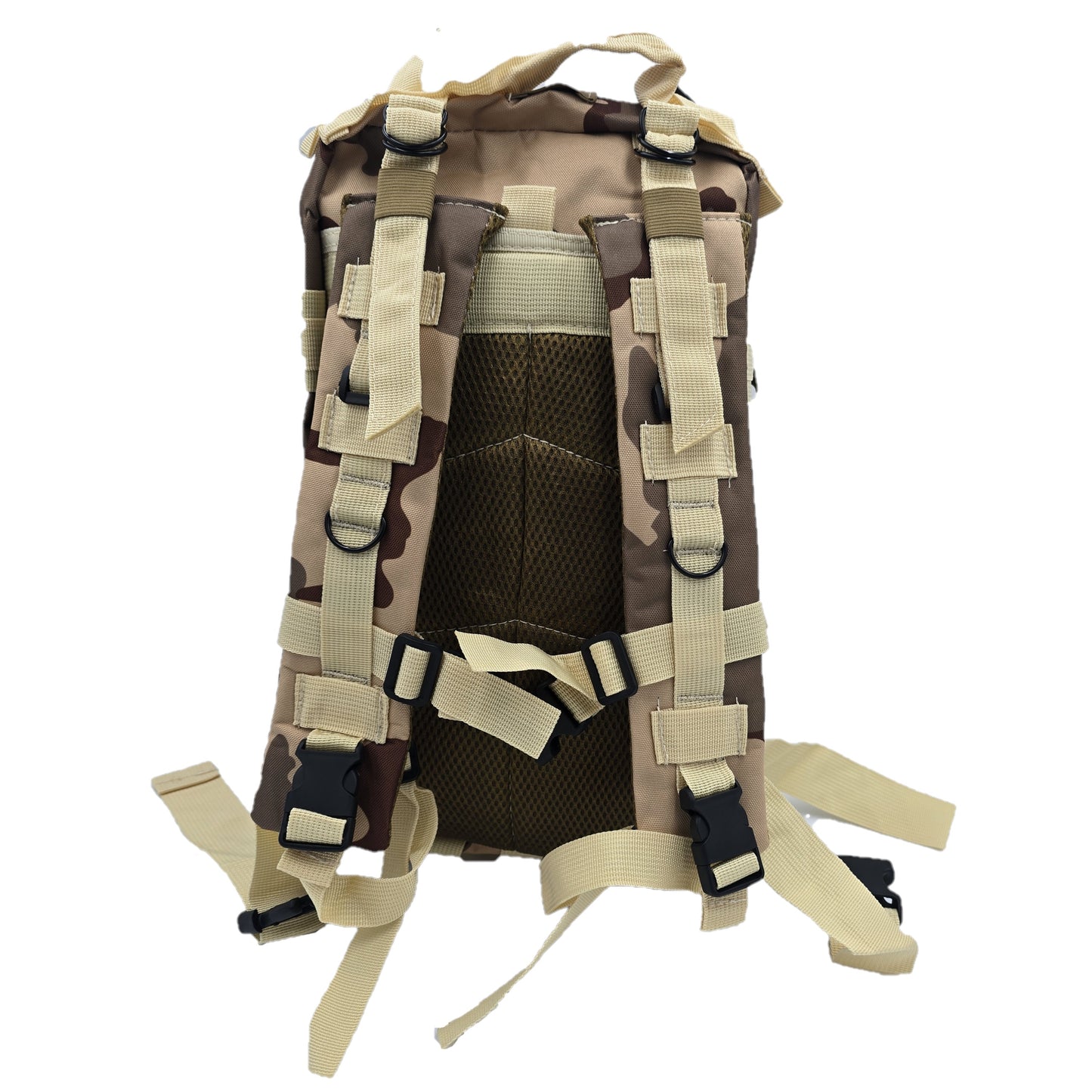 Army-style backpack, 20 liters, camouflage, German Army style, water-repellent, olive green camouflage pattern