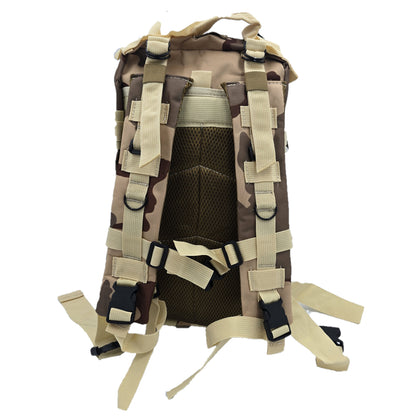 Army-style backpack, 20 liters, camouflage, German Army style, water-repellent, olive green camouflage pattern