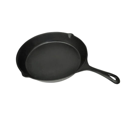 Cast iron grill pan 42 x 31 cm round black frying pan