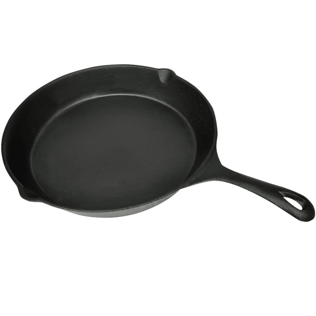 Grillpfanne Gusseisen 42 x 31 cm Rund Schwarz Bratpfanne