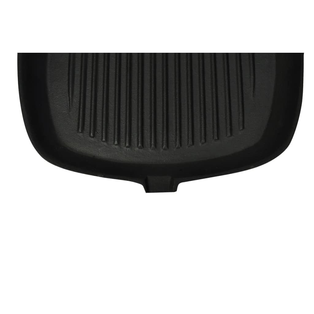 Grillpfanne mit Holzgriff Gusseisen 20 x 20 cm Schwarz Bratpfanne