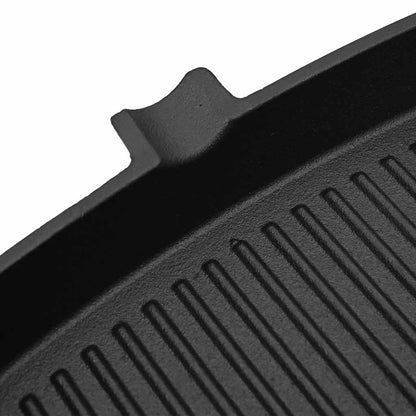 Grillpfanne mit Holzgriff Gusseisen 20 x 20 cm Schwarz Bratpfanne