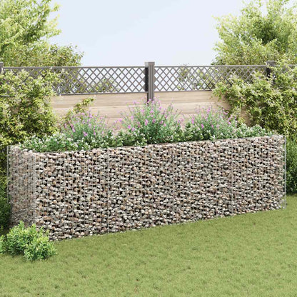 Gabion raised bed steel 360×90×100 cm stone basket flower bed planter