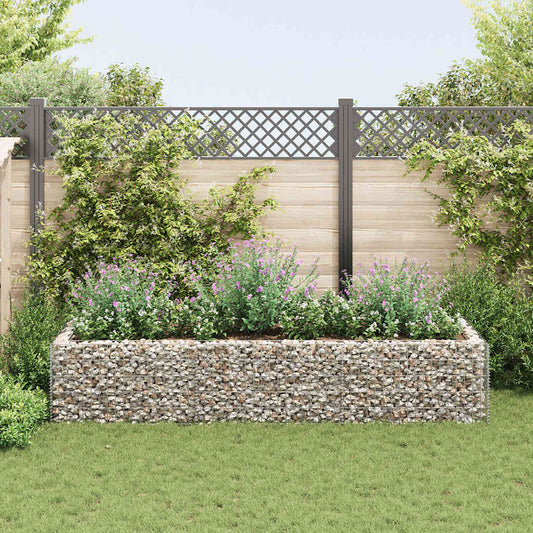 Gabionen Hochbeet Stahl 270x90x50 cm Steinkorb Pflanzkübel Blumenbeet