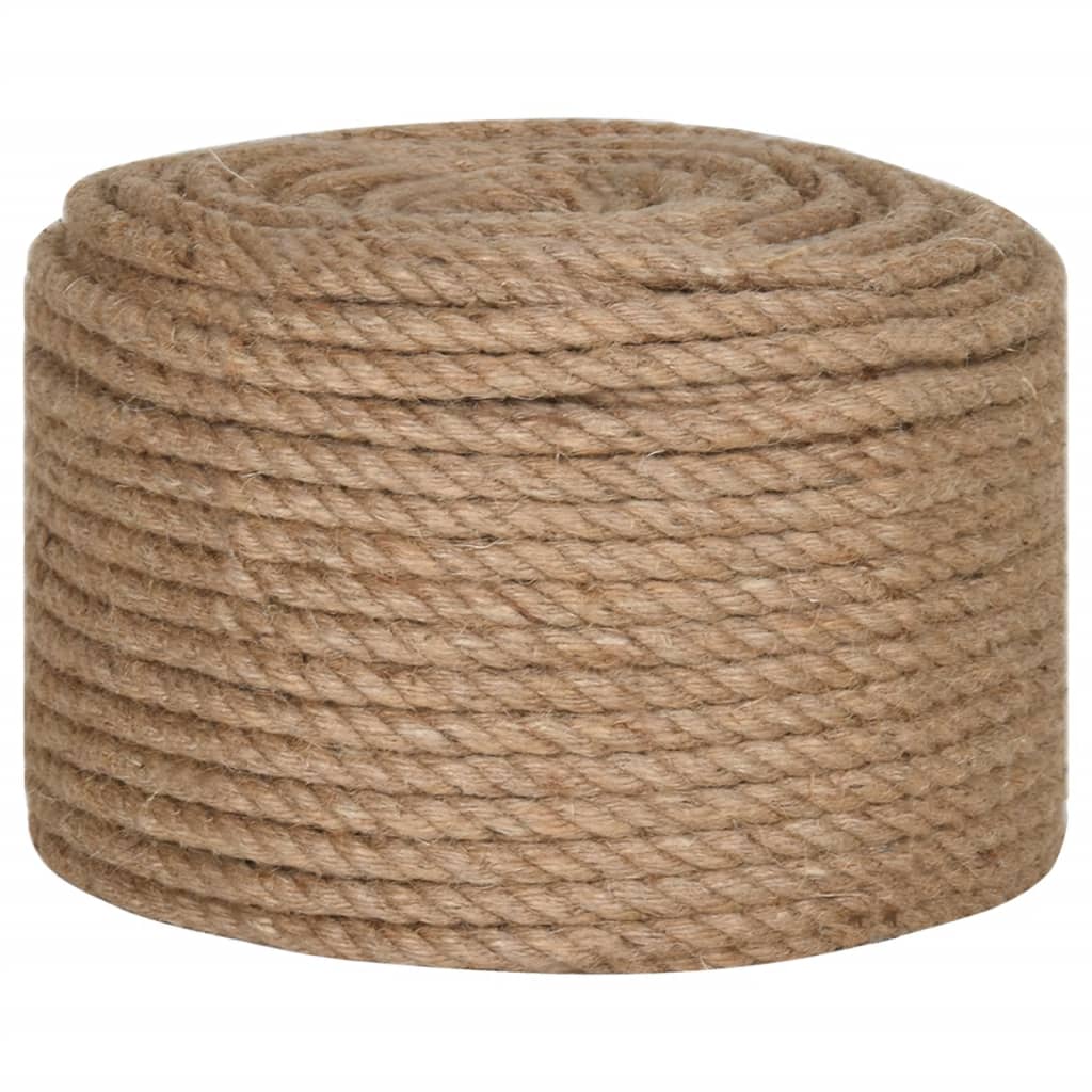 Seil 100% Jute 10 mm 100 Meter Natur Braun Juteseil vielseitig verwendbar Tau