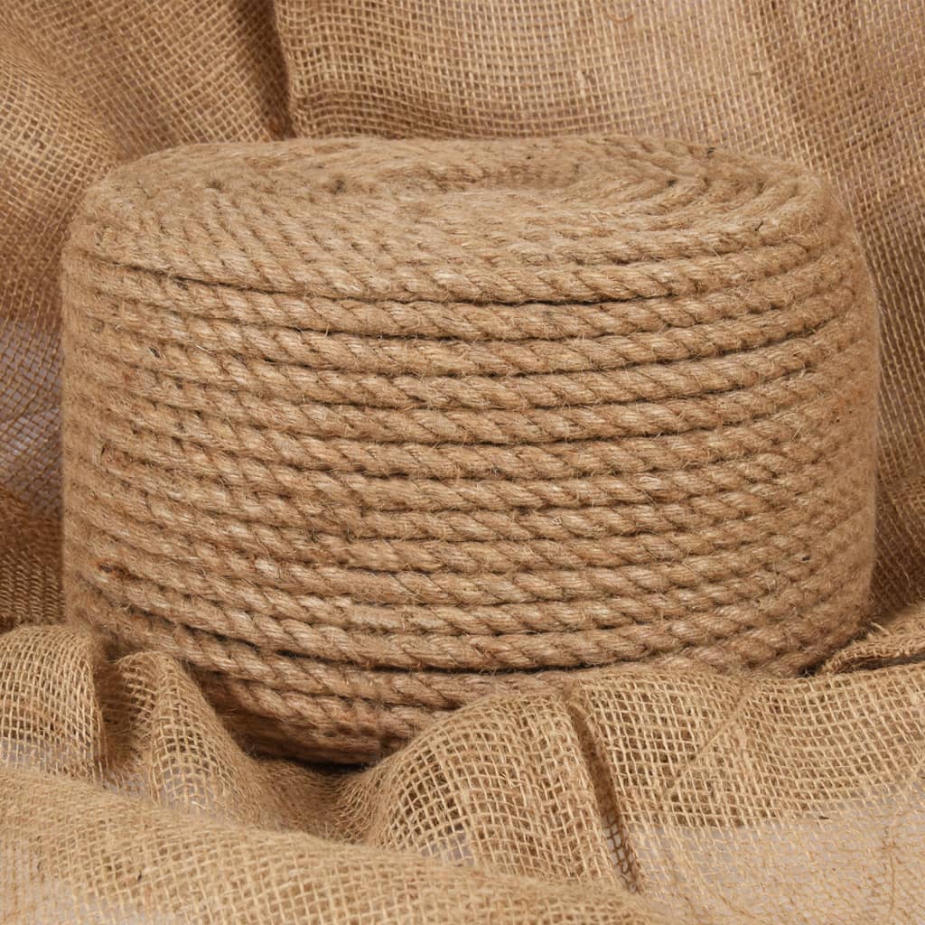 Seil 100% Jute 10 mm 100 Meter Natur Braun Juteseil vielseitig verwendbar Tau