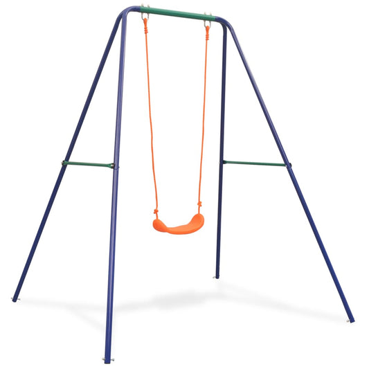 Einzelschaukel Orange Kinderschaukel Spielplatz 160 x 147 x 180 cm Stahl Kunststoff