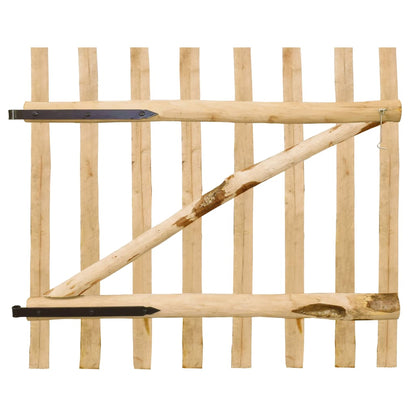 vidaXL Single-Leaf Fence Gate Hazel Wood 100x90 cm