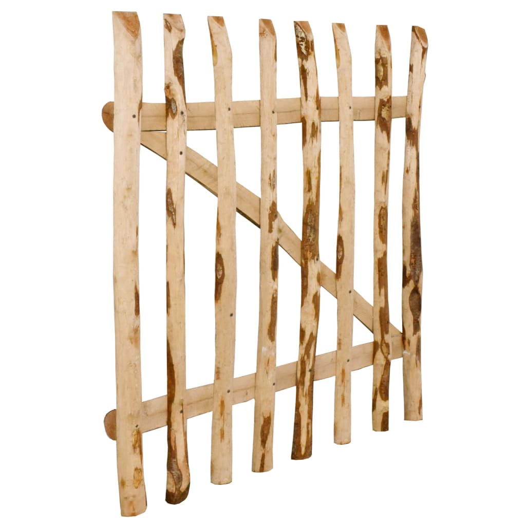 Gartentür Zauntor Einflügelig Haselnuss 100×100 cm Holztor Gartentor natur