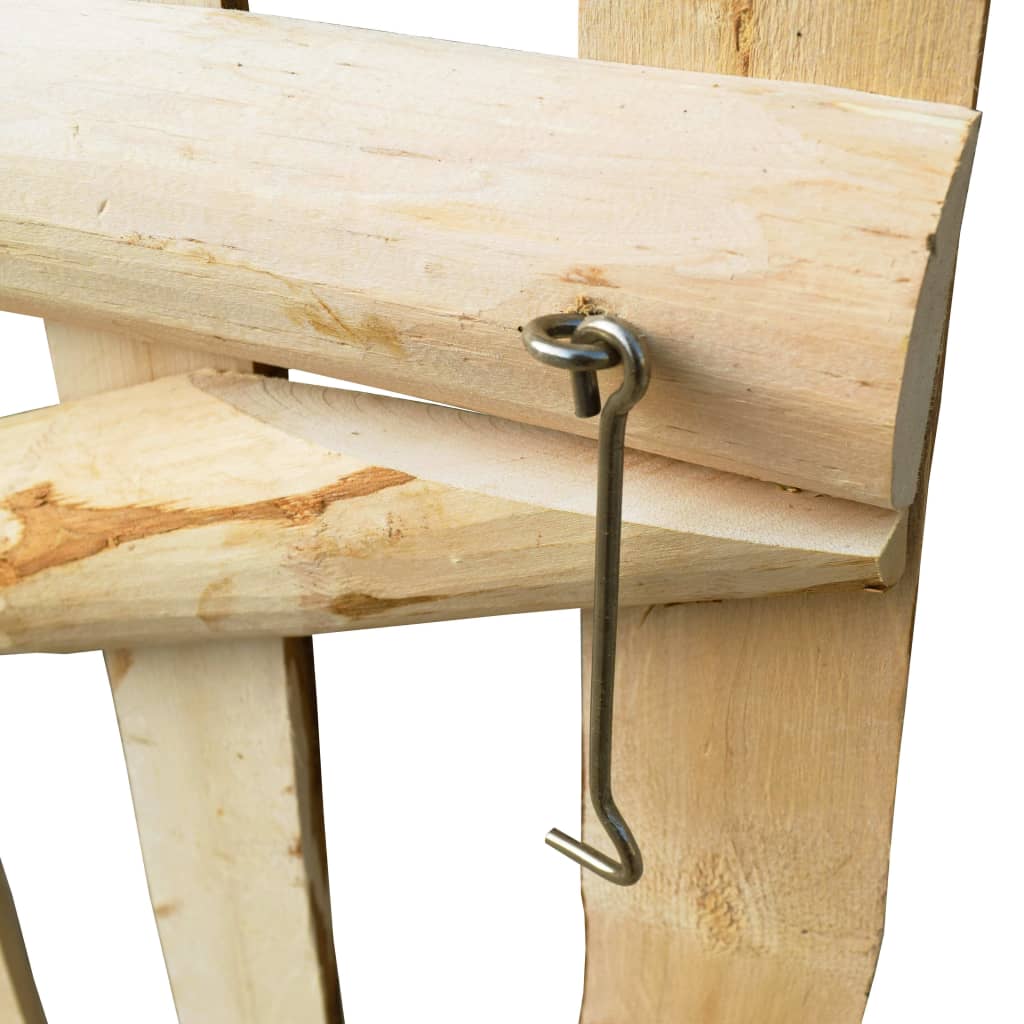 Gartentür Zauntor Einflügelig Haselnuss 100×100 cm Holztor Gartentor natur