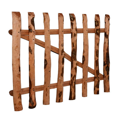 vidaXL Single-Leaf Fence Gate, Hazel Wood, Impregnated, 100×60 cm