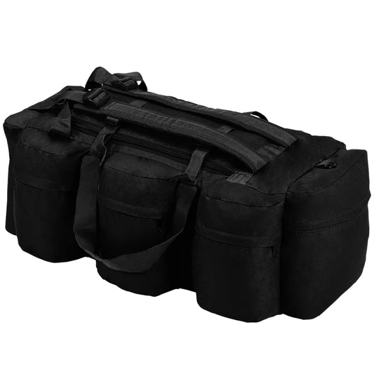 Seesack 3-in-1 Armee-Stil Schwarz 62 x 27 x 27 cm Sporttasche
