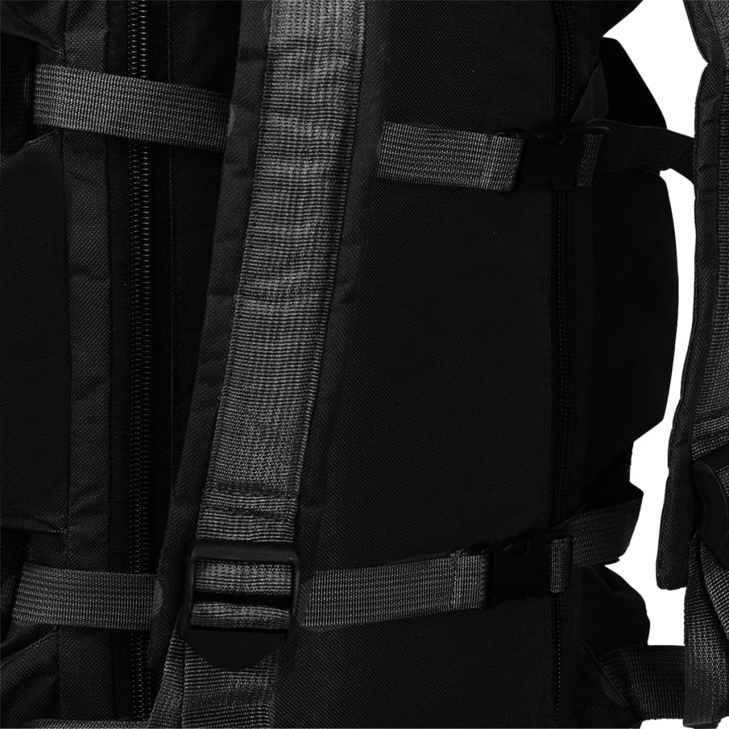 Seesack 3-in-1 Armee-Stil Schwarz 62 x 27 x 27 cm Sporttasche