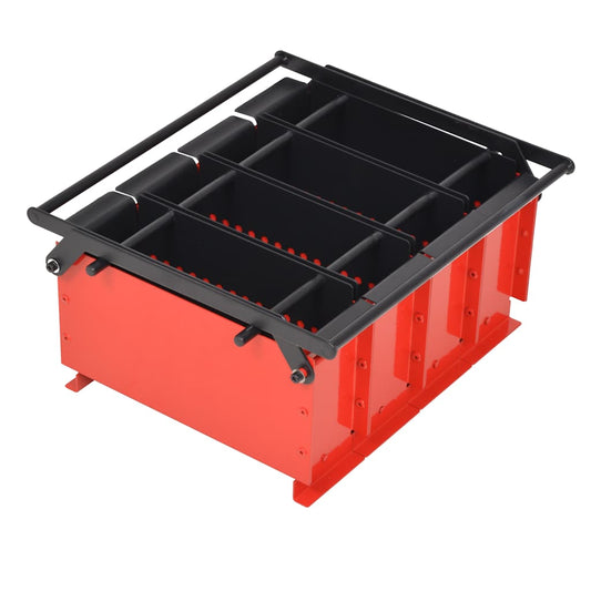 Papierbrikettpresse Stahl 38 x 31 x 18 cm Papierpresse Schwarz und Rot
