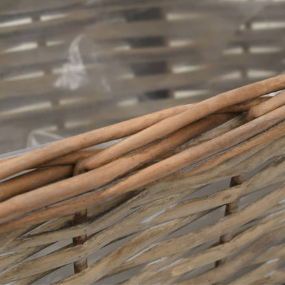 Balkon-Blumenkasten 2 Stk. Weide 40x16x13 cm Balkonkasten Braun