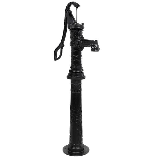 Handschwengelpumpe mit Ständer Gusseisen Gartenpumpe Brunnenpumpe schwarz