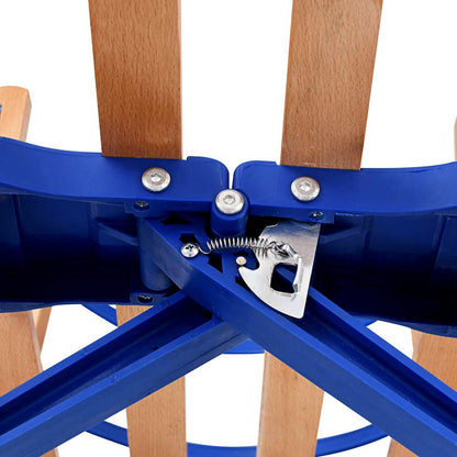 vidaXL Folding Sled with Backrest, Wood, 119 cm
