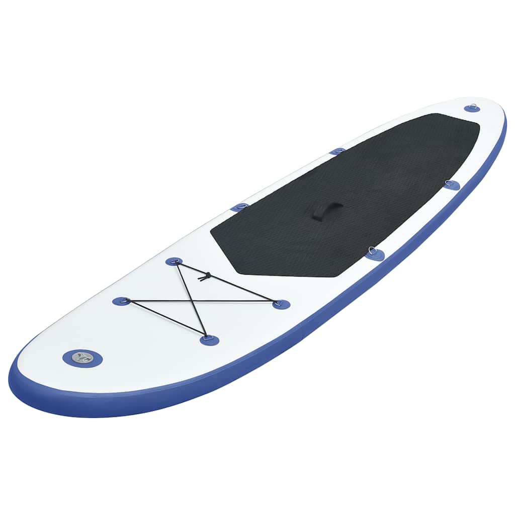 SUP Stand Up Paddelboard Set Aufblasbar Blau Weiß 300 cm Surfbrett