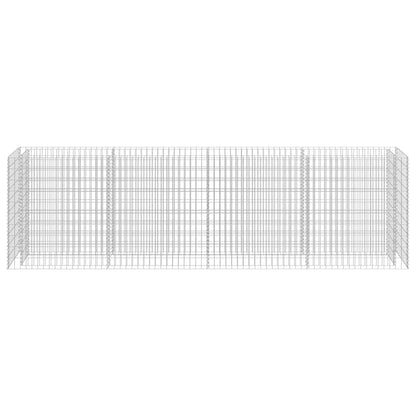 Gabionen Hochbeet Verzinkter Stahl 360×50×100 cm Steinkorb Pflanzkorb Blumenbeet