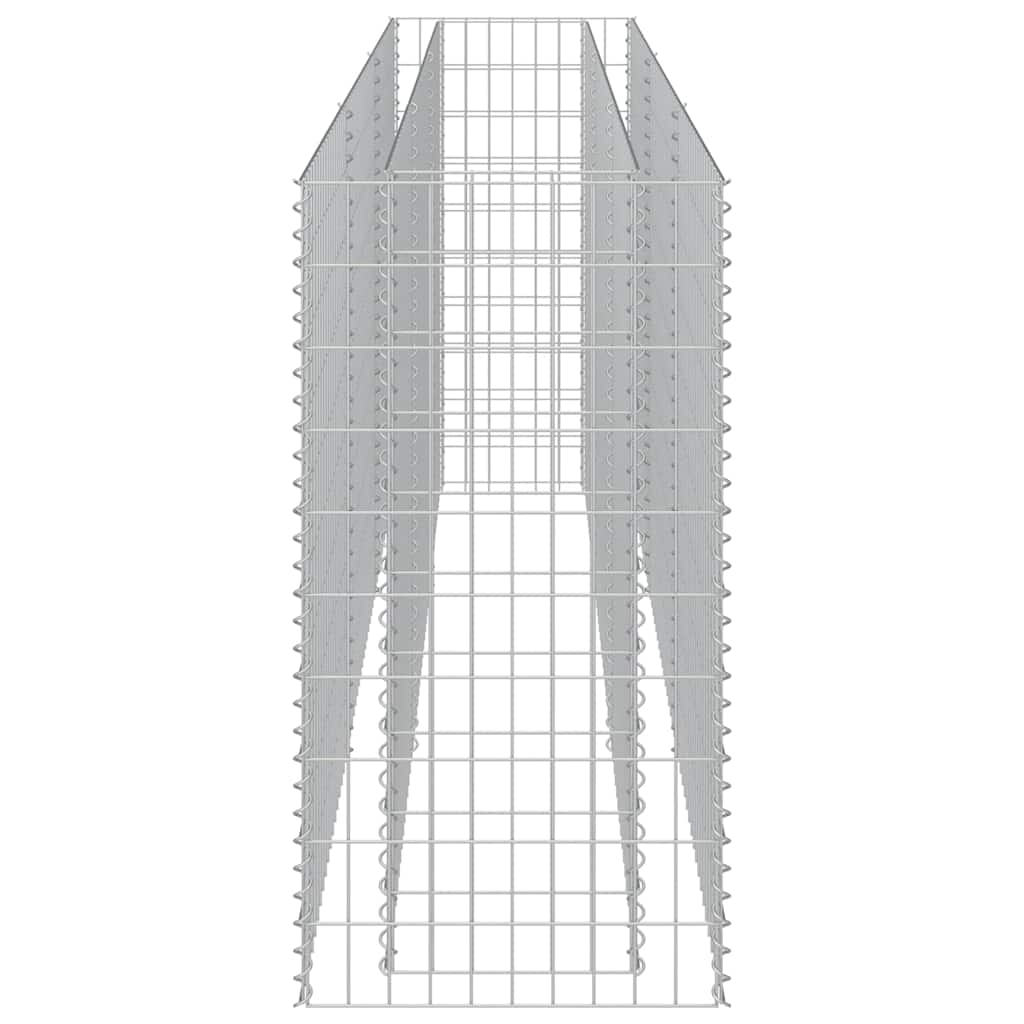 Gabionen Hochbeet Verzinkter Stahl 270×50×100 cm Gabionenpflanzkübel