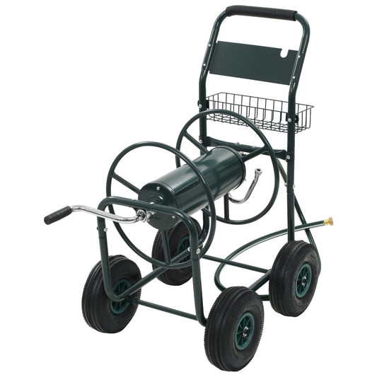 vidaXL garden hose reel with 1/2" hose connection, 75 m steel