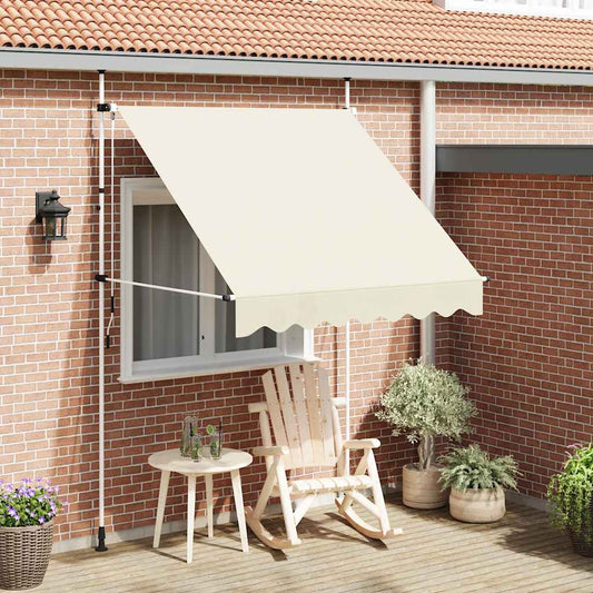 Einziehbare Markise Handkurbel 200 cm Creme Beige Sonnenmarkise Sonnenschutz