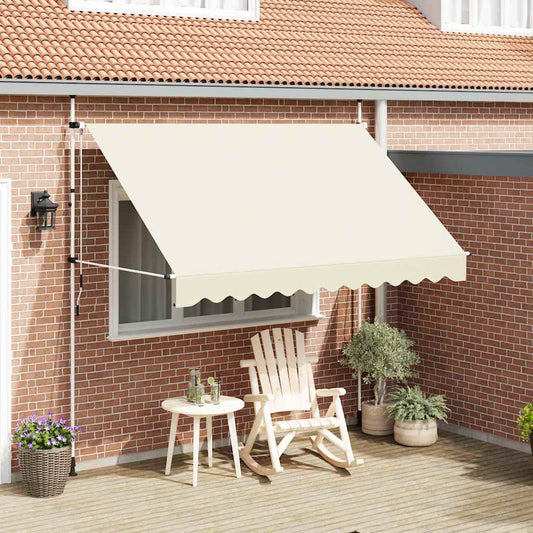 Einziehbare Markise Handkurbel 300 cm Creme Beige Sonnenmarkise Sonnenschutz