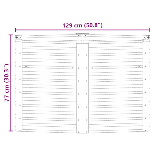 Garten-Hochbeet Verzinkter Stahl Grau 129x129x77 cm Pflanzkasten Blumenkübel