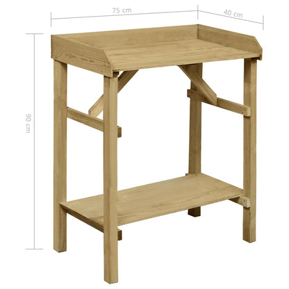 vidaXL Planting Table, Impregnated Pine Wood, 75 x 40 x 90 cm