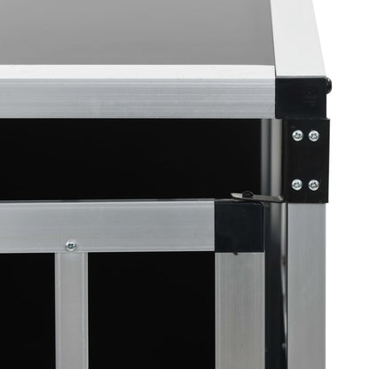 Dog transport box with single door 65 x 91 x 69.5 cm aluminum travel box car dog box