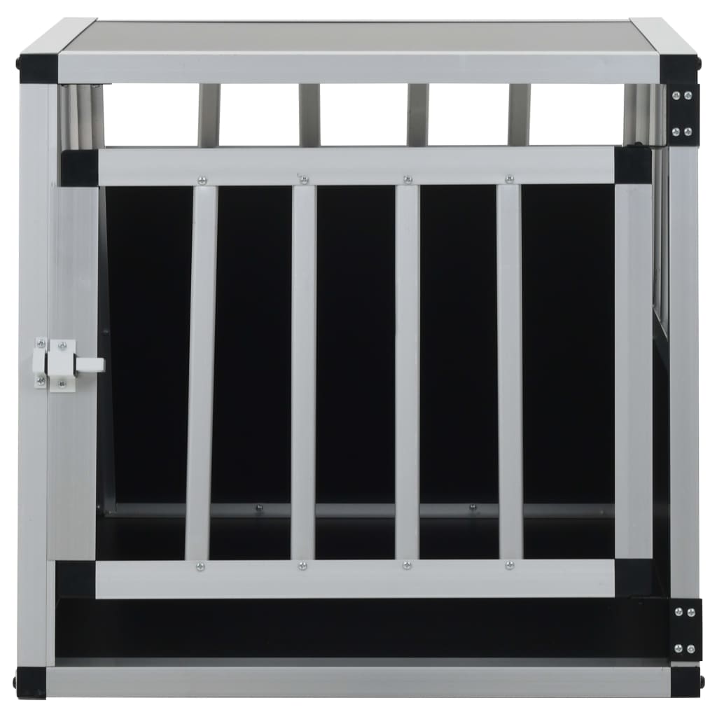 Hundetransportbox mit Einzeltür 54 x 69 x 50 cm Alu Reisebox Auto Hundebox