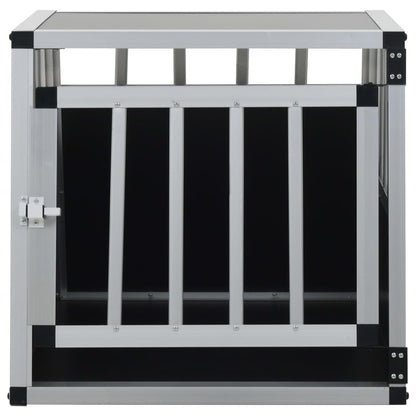 Dog transport box with single door 54 x 69 x 50 cm aluminum travel box car dog box