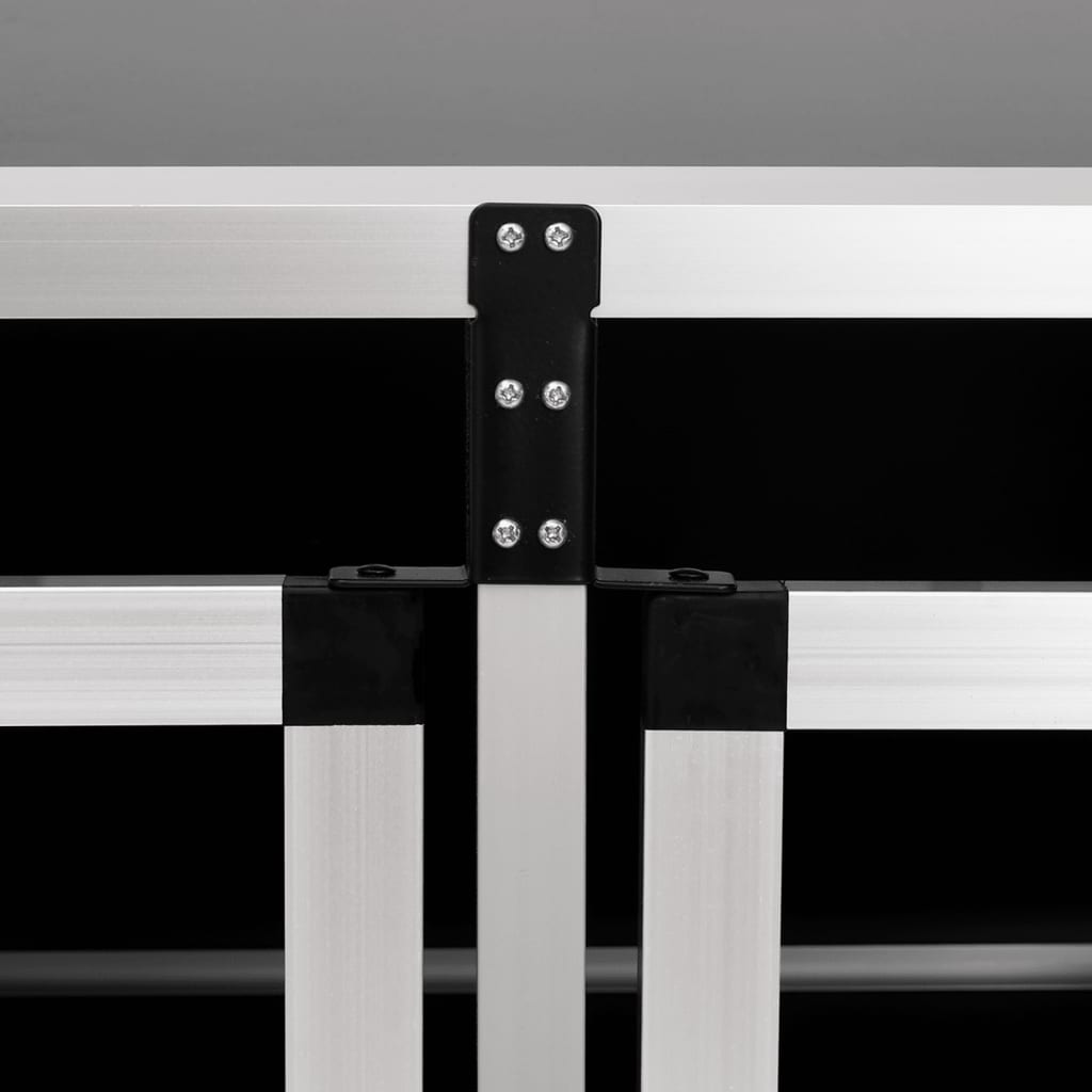 Hundetransportbox mit Doppeltür 89 x 69 x 50 cm Alu Reisebox Auto Hundebox