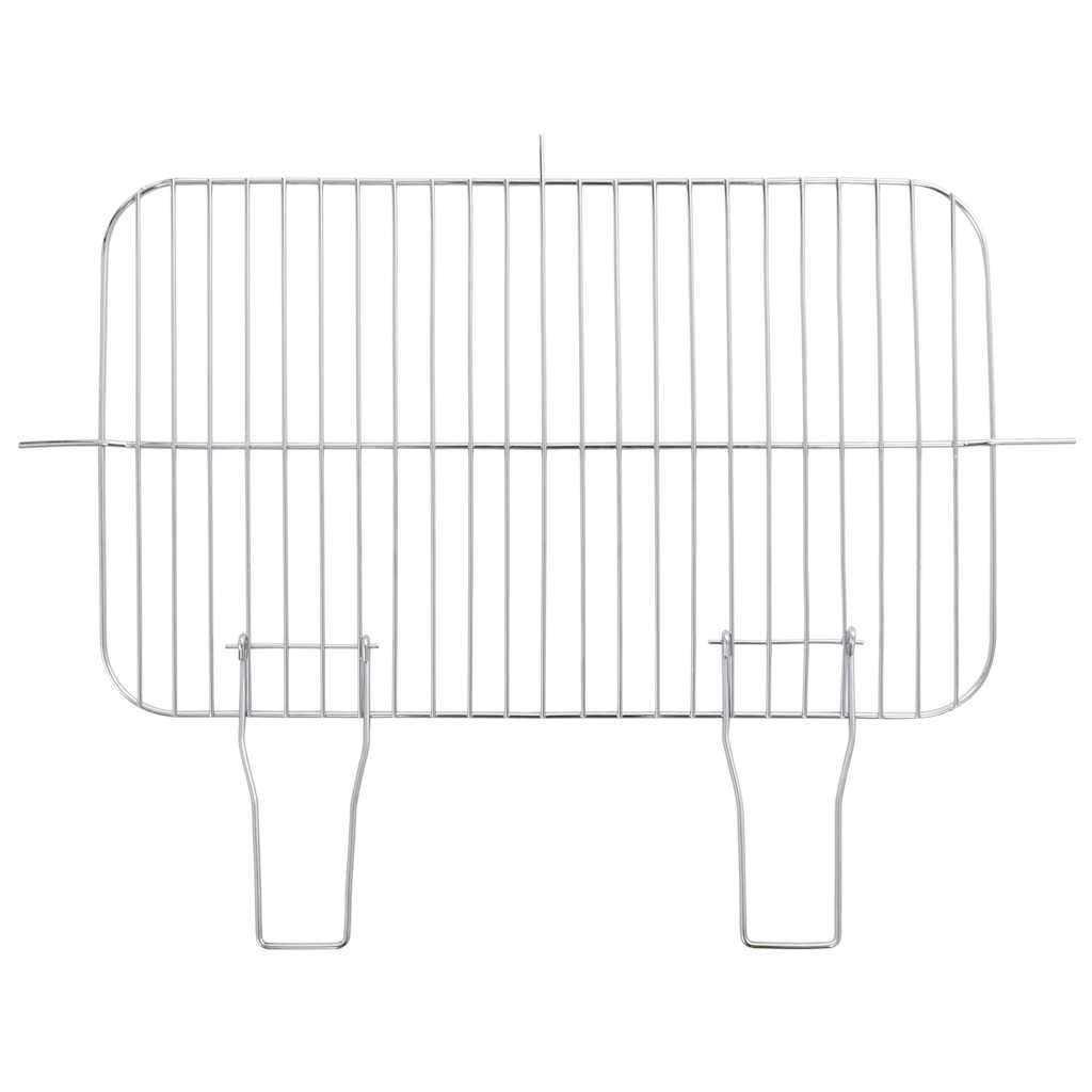 Holzkohlegrill Standgrill mit Rädern 83 x 44 x 87 cm Schwarz mit Holzablagen