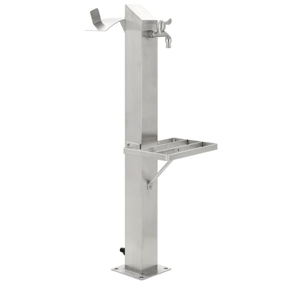 vidaXL Garden Water Column Stainless Steel Square 95 cm