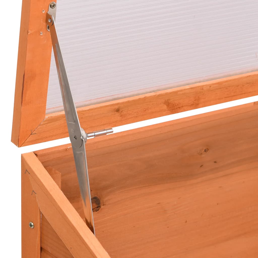 Frühbeet Anzuchtbeet Gewächshaus groß Holz 180x57x62 cm