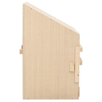 Abrollnest Hühner 2-fach Legenest Holz 63x40x65 cm Schrägdach Eierfach