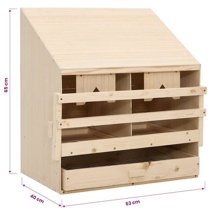 Abrollnest Hühner 2-fach Legenest Holz 63x40x65 cm Schrägdach Eierfach