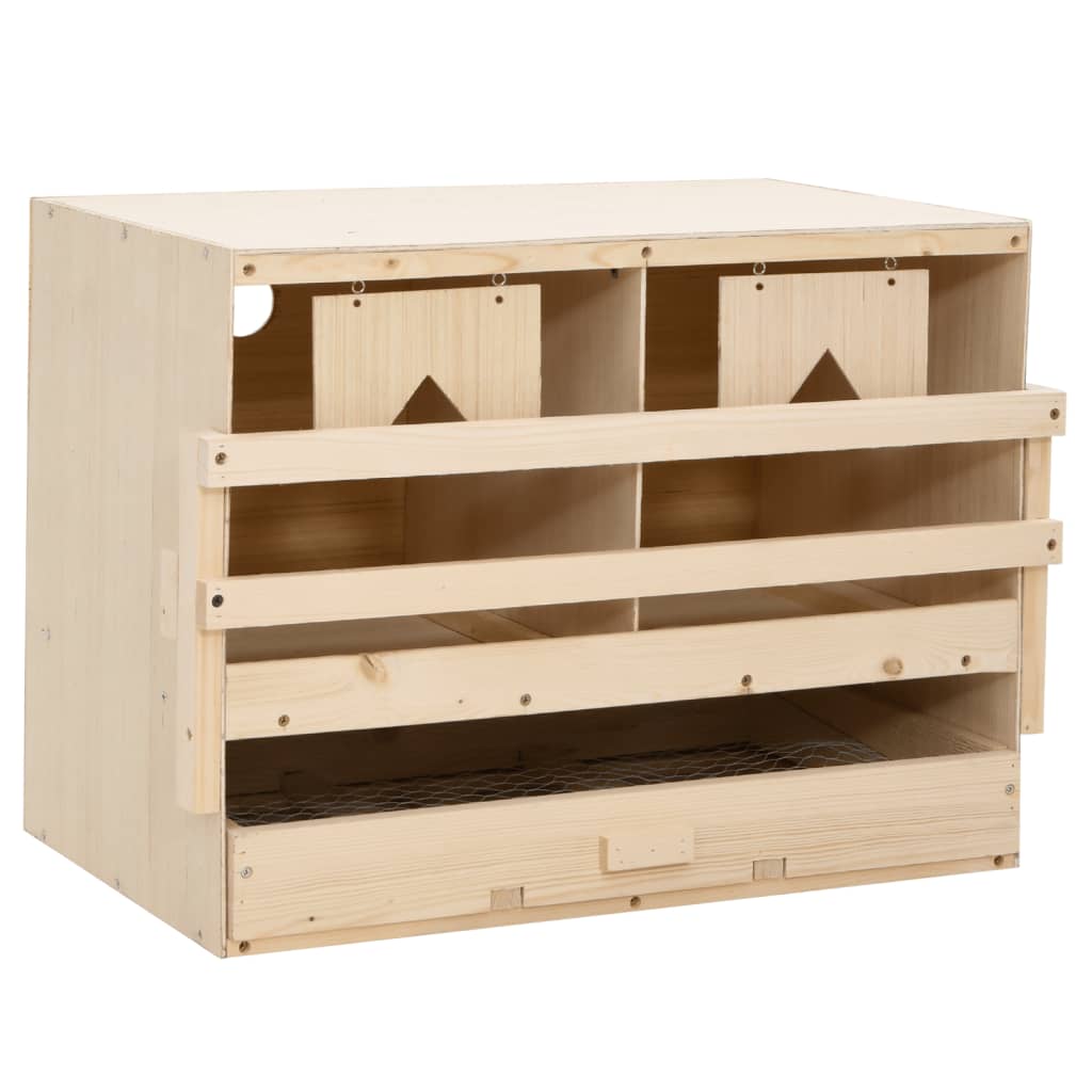 Legenest Hühnernest 2 Fächer 63 x 40 x 45 cm Massivholz Kiefer + MDF Abrollnest natur
