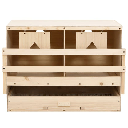 Abrollnest Hühner 2-fach Legenest Holz 63x40x45 cm Flachdach Eierfach