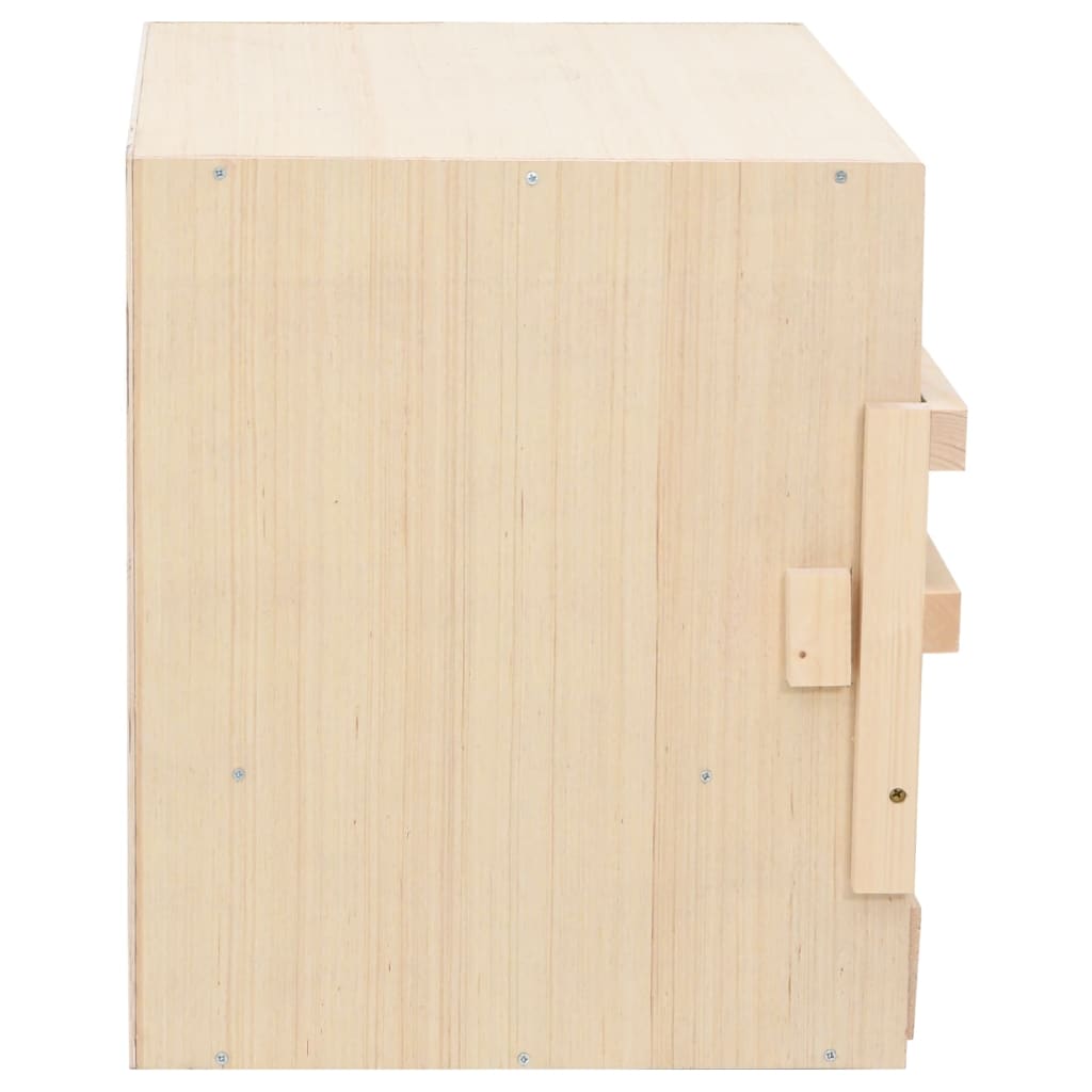 Legenest Hühnernest 2 Fächer 63 x 40 x 45 cm Massivholz Kiefer + MDF Abrollnest natur