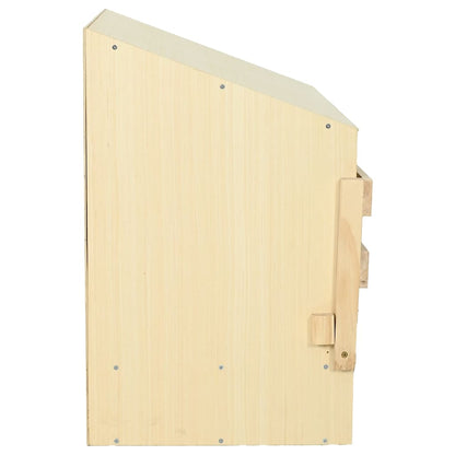 Abrollnest Hühner 3-fach Legenest Holz 93x40x65 cm Schrägdach Eierfach