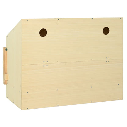 Abrollnest Hühner 3-fach Legenest Holz 93x40x65 cm Schrägdach Eierfach