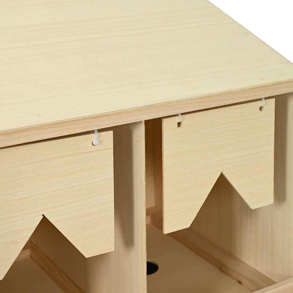 Abrollnest Hühner 3-fach Legenest Holz 93x40x65 cm Schrägdach Eierfach