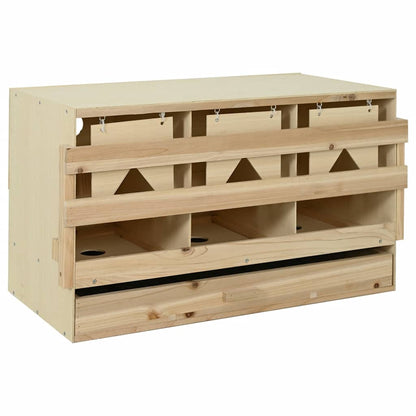 Abrollnest Hühner 3-fach Legenest Holz 96x40x45 cm Flachdach Eierfach